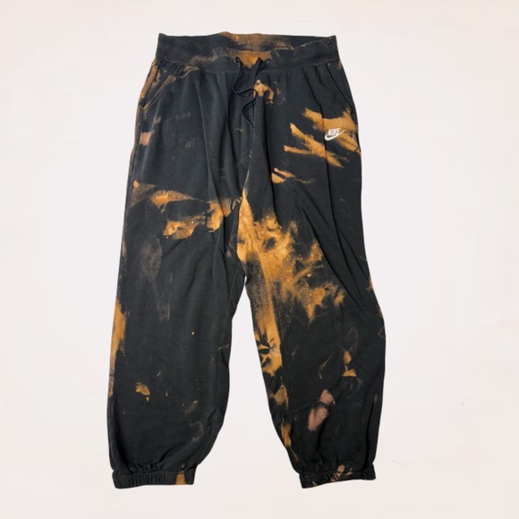 Nike Pants - Nike Jogger Sweatpants Size Large Lightweight Bleach Tie Dye Drawstring